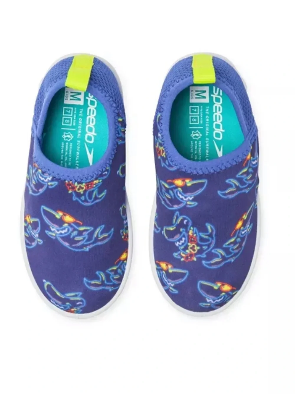 NWT Speedo Splash + Sun Bootie (Navy Neon Shark, size L)